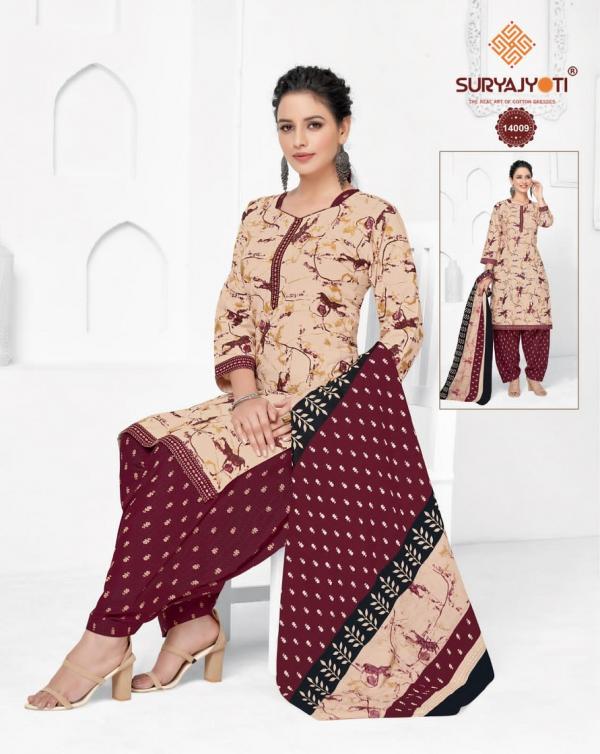 Suryajyoti Sui Dhaga Vol-14 Cotton Designer Patiyala Readymade Suit